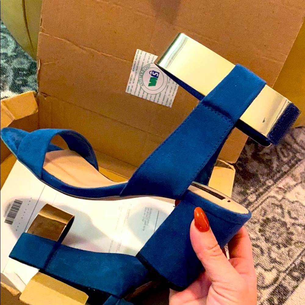 Sandal with Metallic Ankle Strap